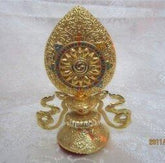 INPHIC-吉祥八寶 結緣法輪寶 佛堂供具擺飾供器 鎦金彩繪